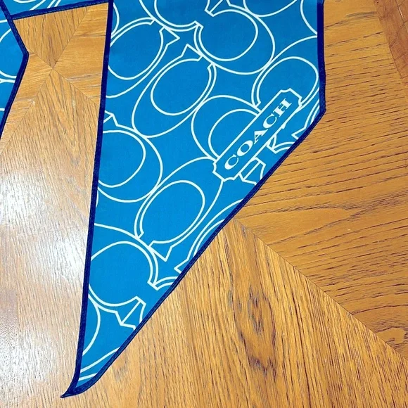 COACH Large Signature Silk Scarf - Picture 3 of 6